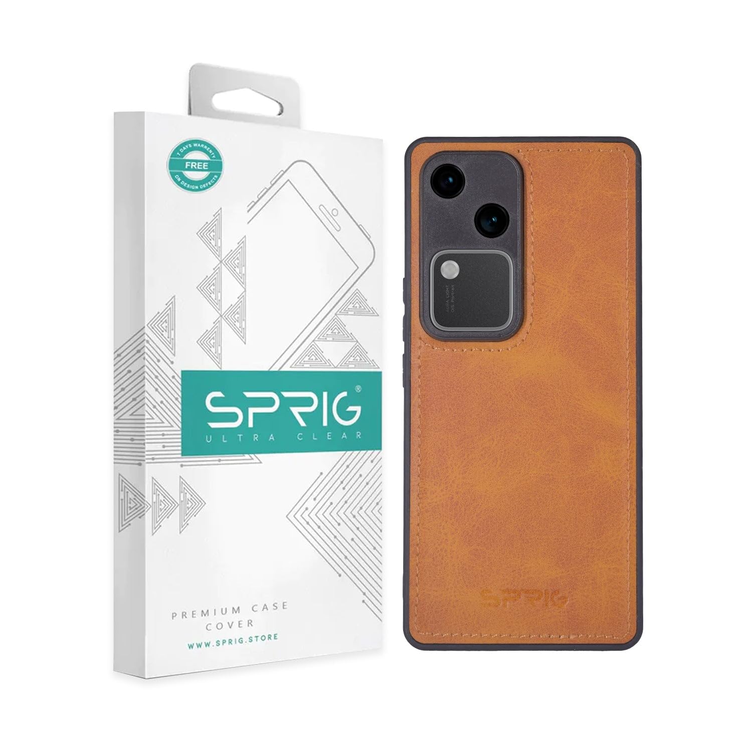 SPRIG TPU Matte Leather Back Cover/Back Case for Vivo V30 (Light Brown) (B0D7ZRGS4L) Amazon Price History, Amazon Price Tracker