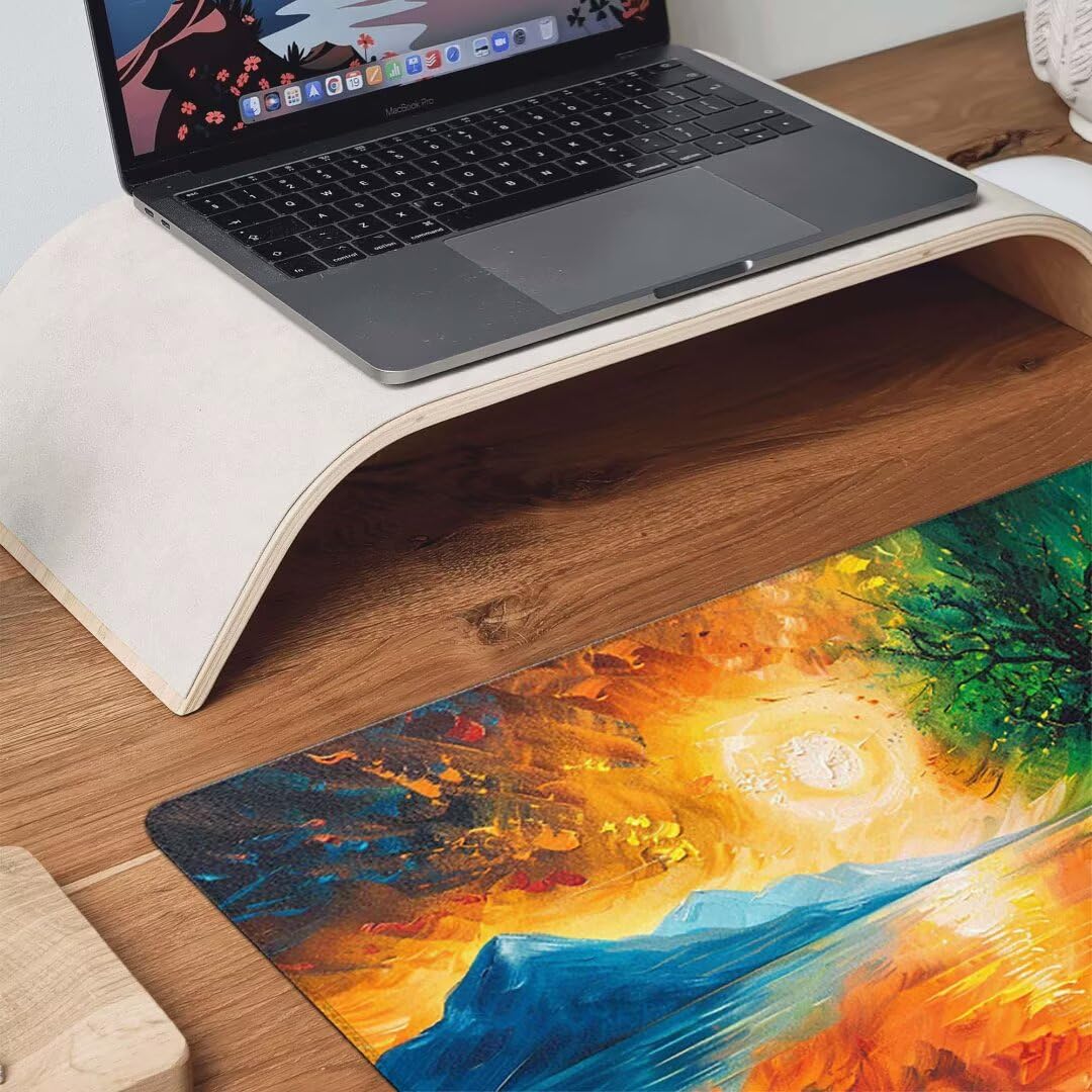 Podkładka pod mysz, podparcie nadgarstka, podkładka pod mysz z antypoślizgową gumową podstawą, ergonomiczna podkładka pod mysz do komputera, laptopa, domowego biura, kompatybilna z myszami laserowymi