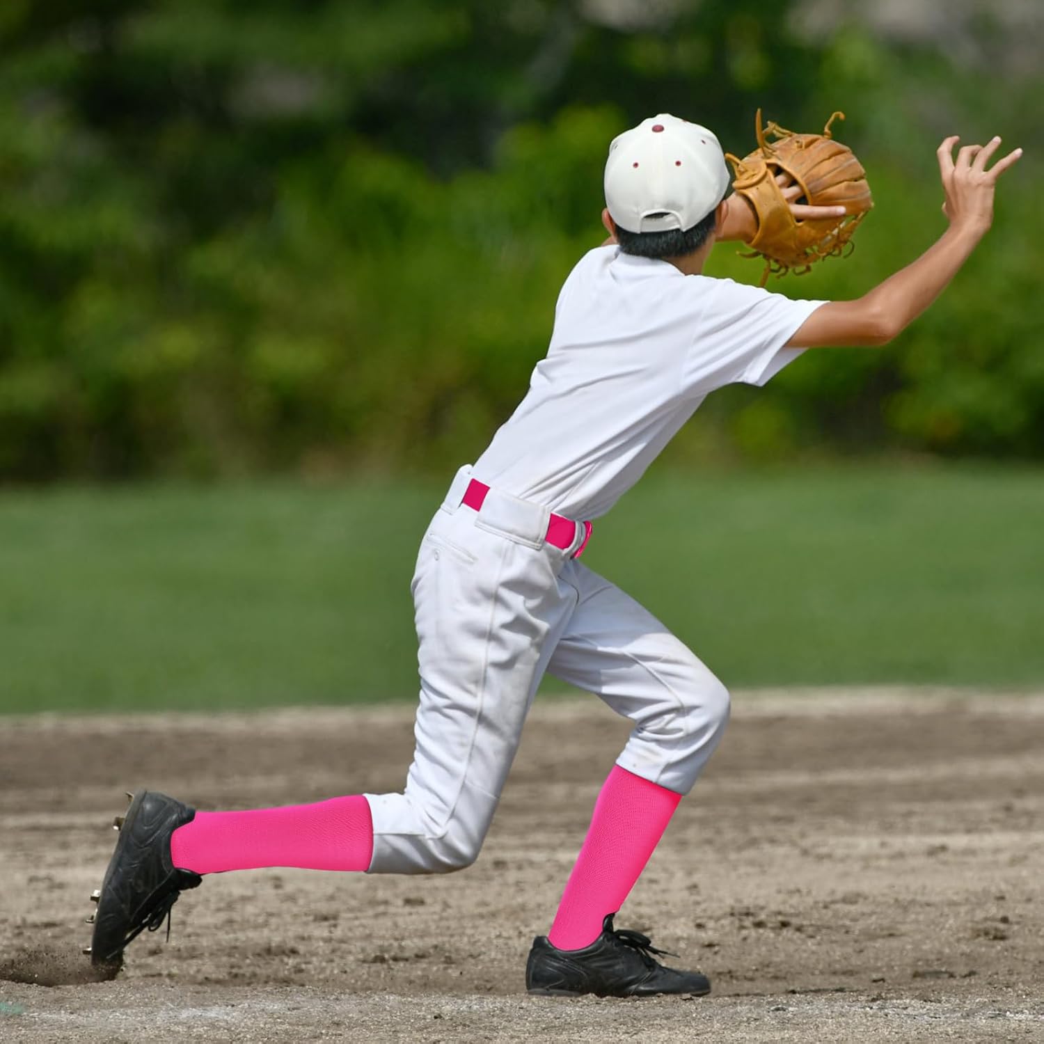 Haysandy Baseball or Softball Sock and Belt Combo Set 5 Football Baseball Socks with Softball Belt for Kids Youth Boys