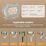 Magnetic Fill Light for DJI Osmo Mobile 8/7P/7/6 Accessories,3 Color Modes Compatible with DJI Osmo Mobile 8/7P/7/6/5/4/SE Gimbal Stabilizer