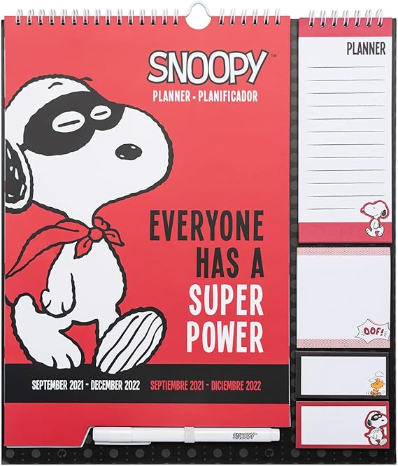 Amazon.com: Grupo Erik Official 2022 Snoopy Wall Calendar - Monthly Planner 16 Months Sep 2021 - Dec 2022-11.8 X 13.4 Inches, Red, (Cpf21002) : Everything Else