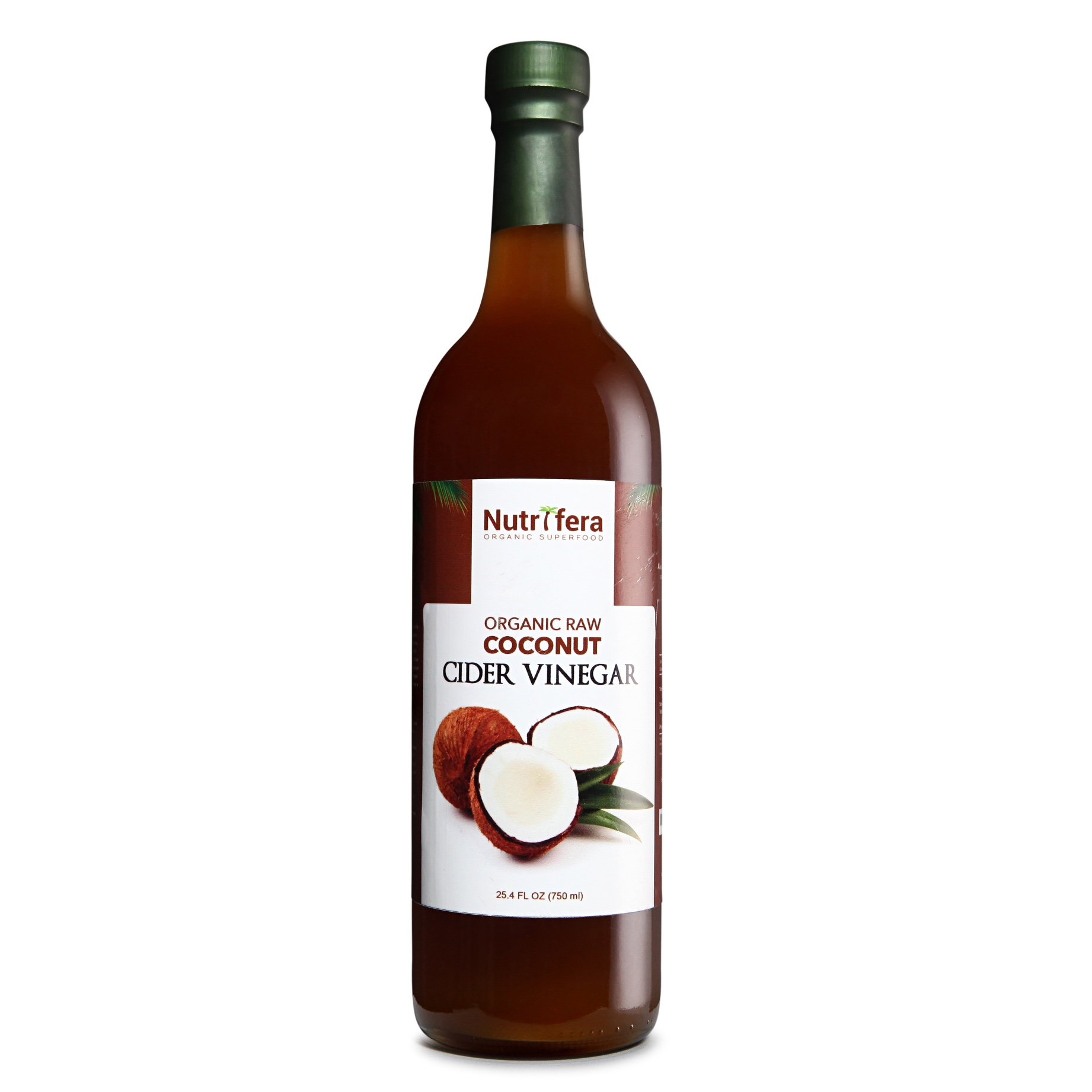 Nutrifera Organic Coconut Cider Vinegar, 25.3 fl. oz. (750ml)