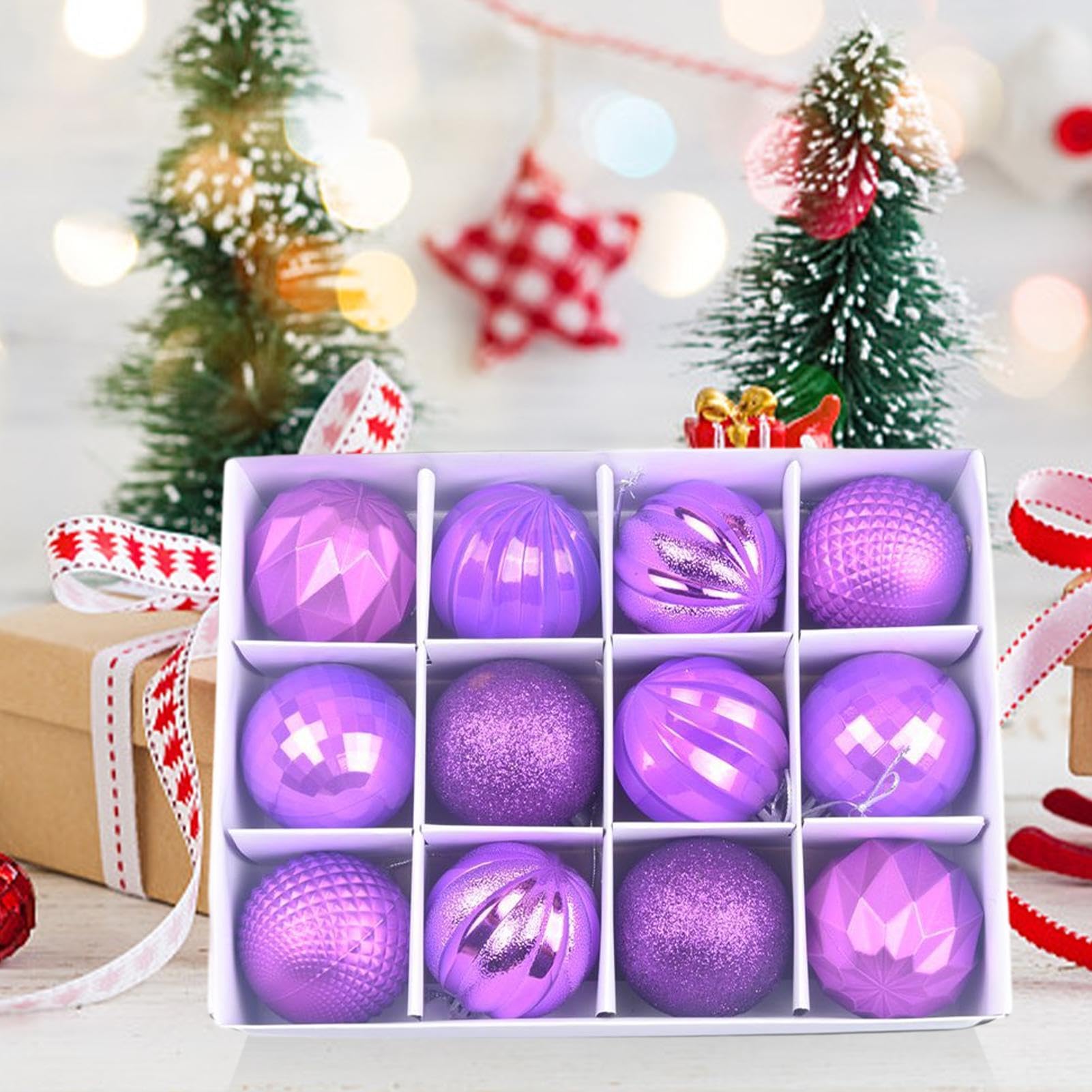 Ornament natalz n velluto marrone per albero d Natale, decorazon