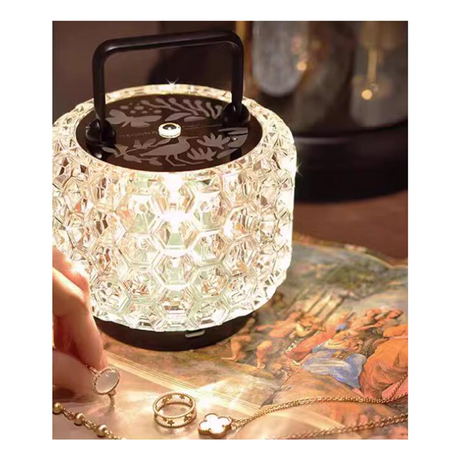 Affascinante Lampada di cristallo leggera lusso Ambiente Luce notturna Camera da letto comodino for esterni Studio Sala pranzo Arredamento per la casa