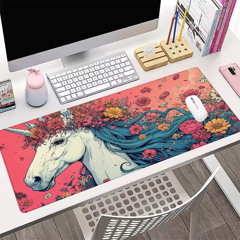 Alfombrilla de Mouse para Juegos, Rosso, XXL, Antideslizante, Impermeable, Diseño de animale, Extendido, Grande, 1200x600x3mm, para PC, Laptop, Ufficio, Famiglia d-547