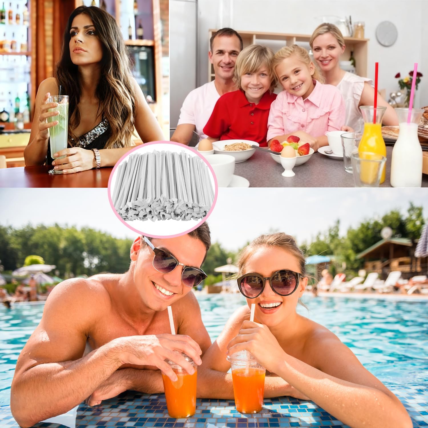 50Pcs Black Disposable Straws for 40 OZ Tumbler, 12 inch Extra Long Straws Disposable for Stanley 30 Oz 40 Oz Tumbler, Straw Individually Wrapped for Tumblers, Iced Coffee, Milk, Juice, Party Use - Image 7