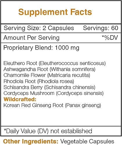 Miniatura 3 de Secrets of the Tribe - Desert Serenity, fórmula sin adaptógenoestrés, mezcla de suplementos de hierbas (120 cápsulas)