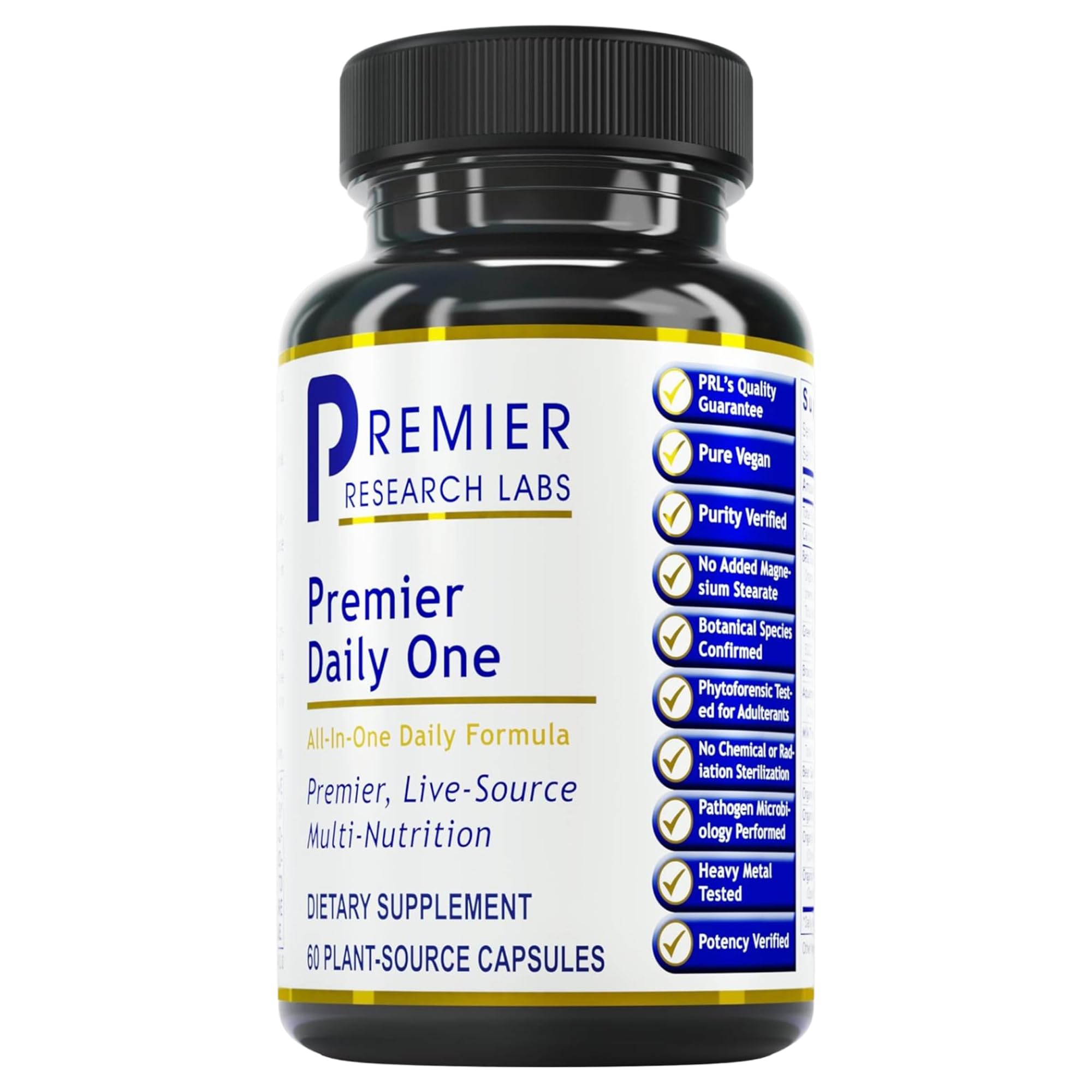 Premier Research LabsDaily One, 60 Capsules, Vegan Product - All-in-One Daily Formula for , Live-Source Daily Multi-Nutrition for The Whole Family