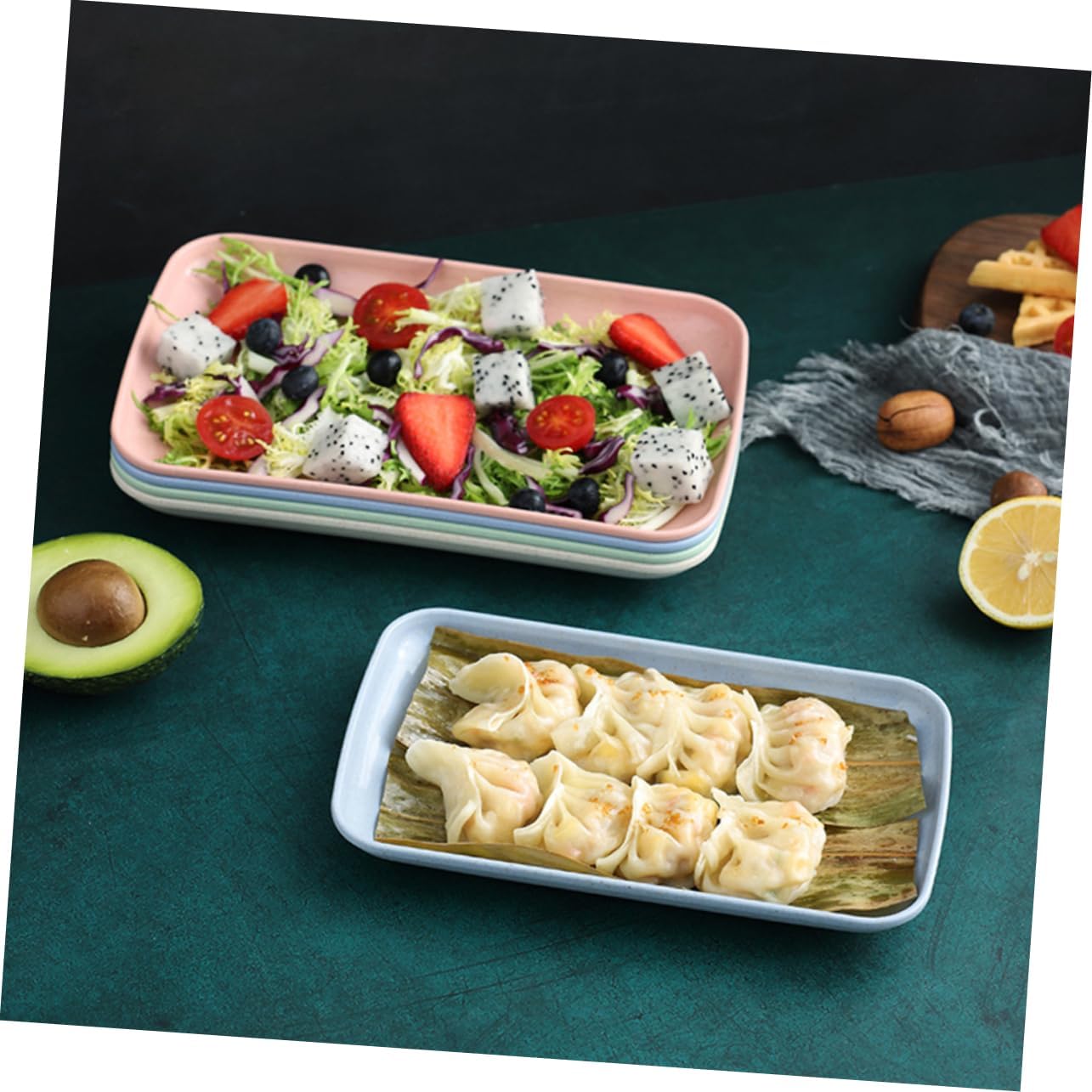 Plastic Snack Tray Set 4Pcs for Candy Nuts and Dried Food image 3