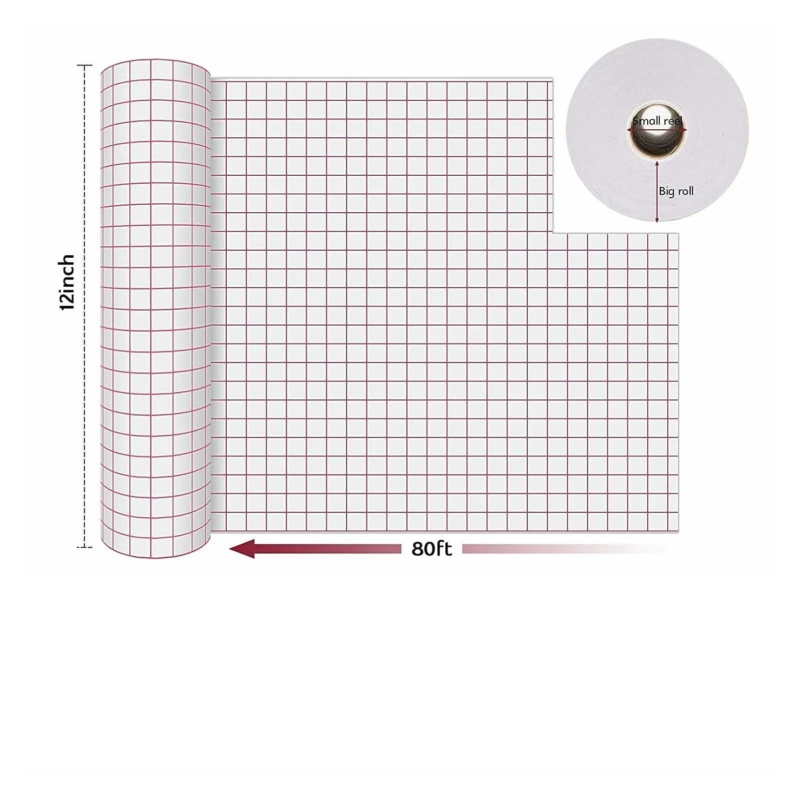 Vinylfolie Transparente Vinyl-Transferpapier-Klebebandrolle