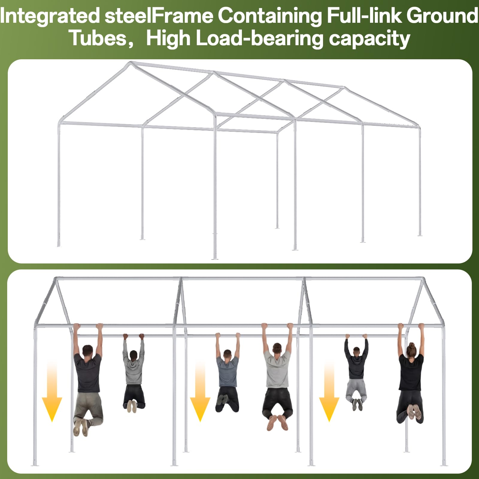JUMMICO Pavillon Partyzelt Wasserdicht Stabil PE Plane 450 N 170g Gartenzelt UV Schutz 50+ Zelt Festzelt Bierzelt Gartenpavillon für Garten, Party, Festival, Hochzeit, weiß (3 X 6M)