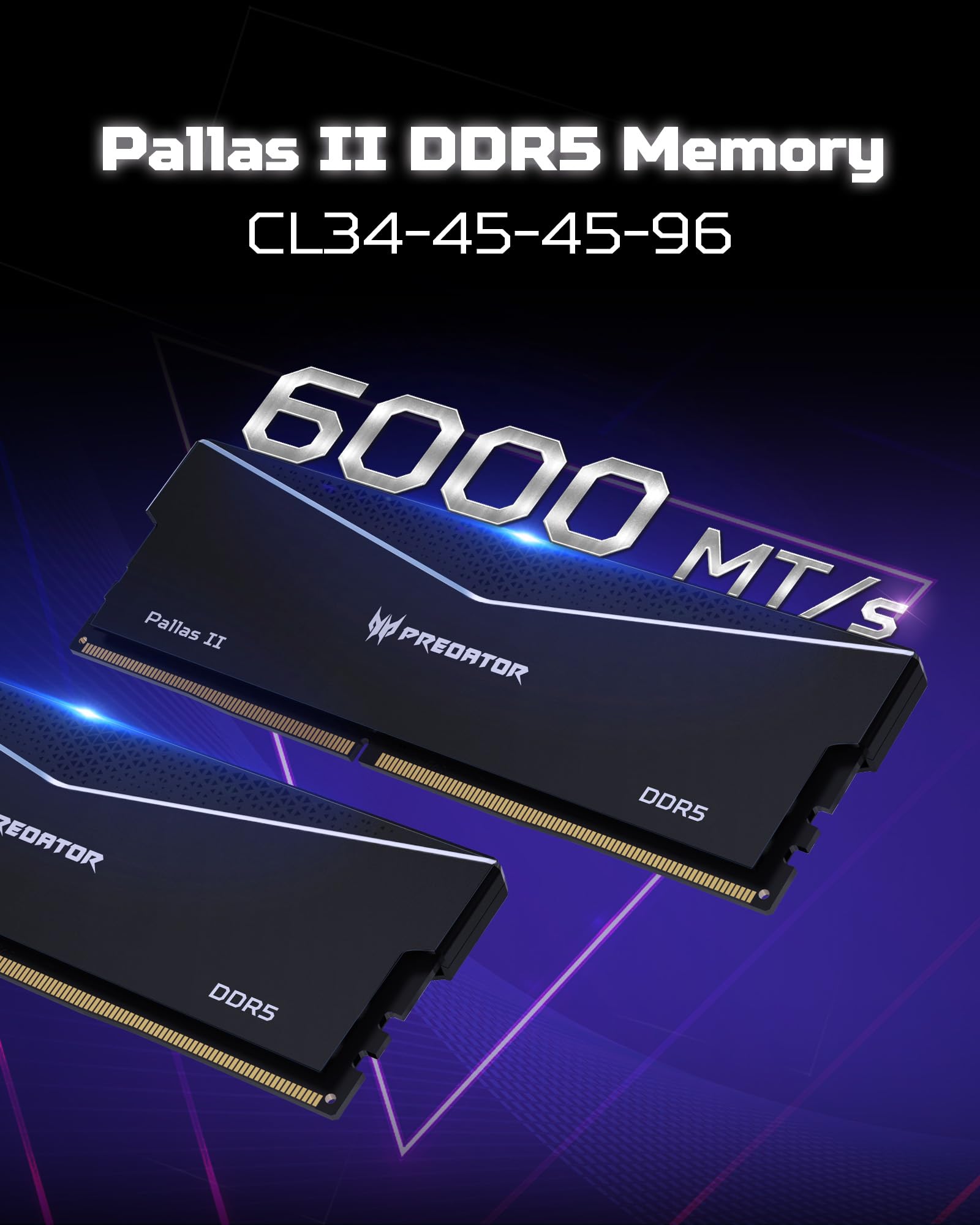 Acer Predator PALLAS II DDR5 6000MHz 32GB (16GBx2) RGB RAM CL34