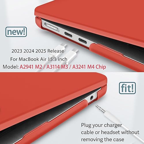Miniatura 3 de May Chen Funda protectora para MacBook Air de 15 pulgadas 2024 2023, nuevo M3 M2 modelo A3114 A2941, funda protectora para laptop con cubierta de