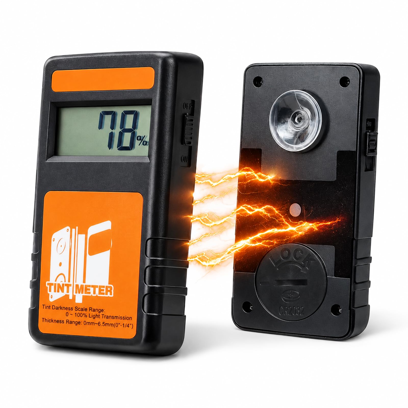 Window Tint Meter Law Enforcement Tint 100% VLT Visual Light Transmission Tester Continuous Measurement Transmitter and Receiver for Car Vehicle Window Curtains-picture-17