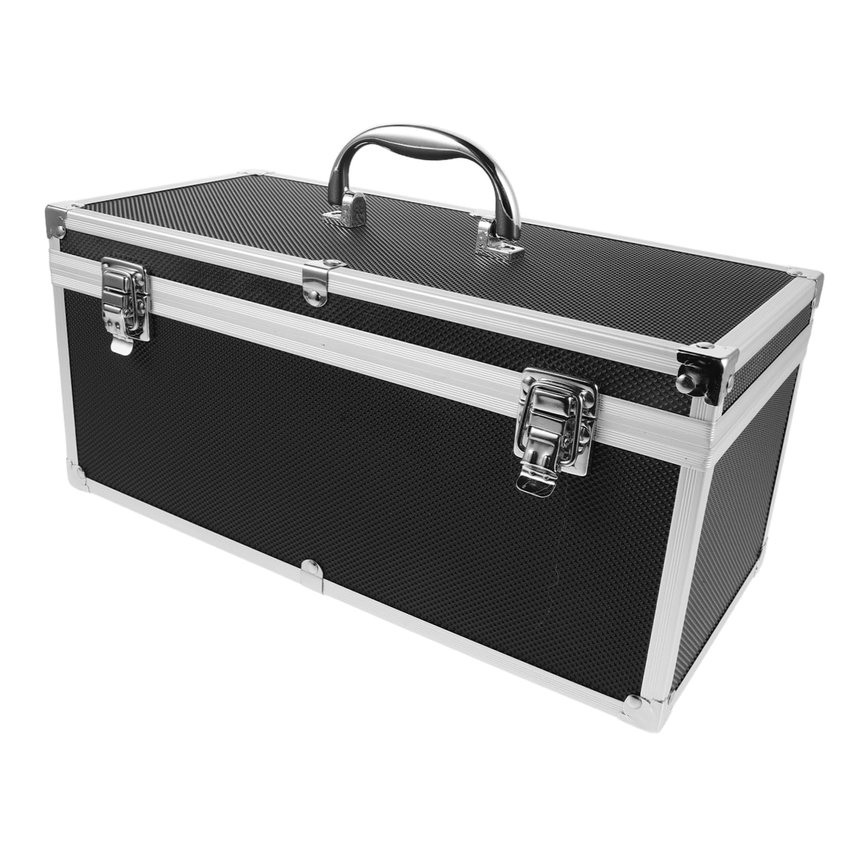 Tofficu Valigetta Portatile in Lega di Alluminio Nero con Assorbimento degli Urti e Protezione Sicura per Strumenti Delicati e Attrezzature Audio Professionali