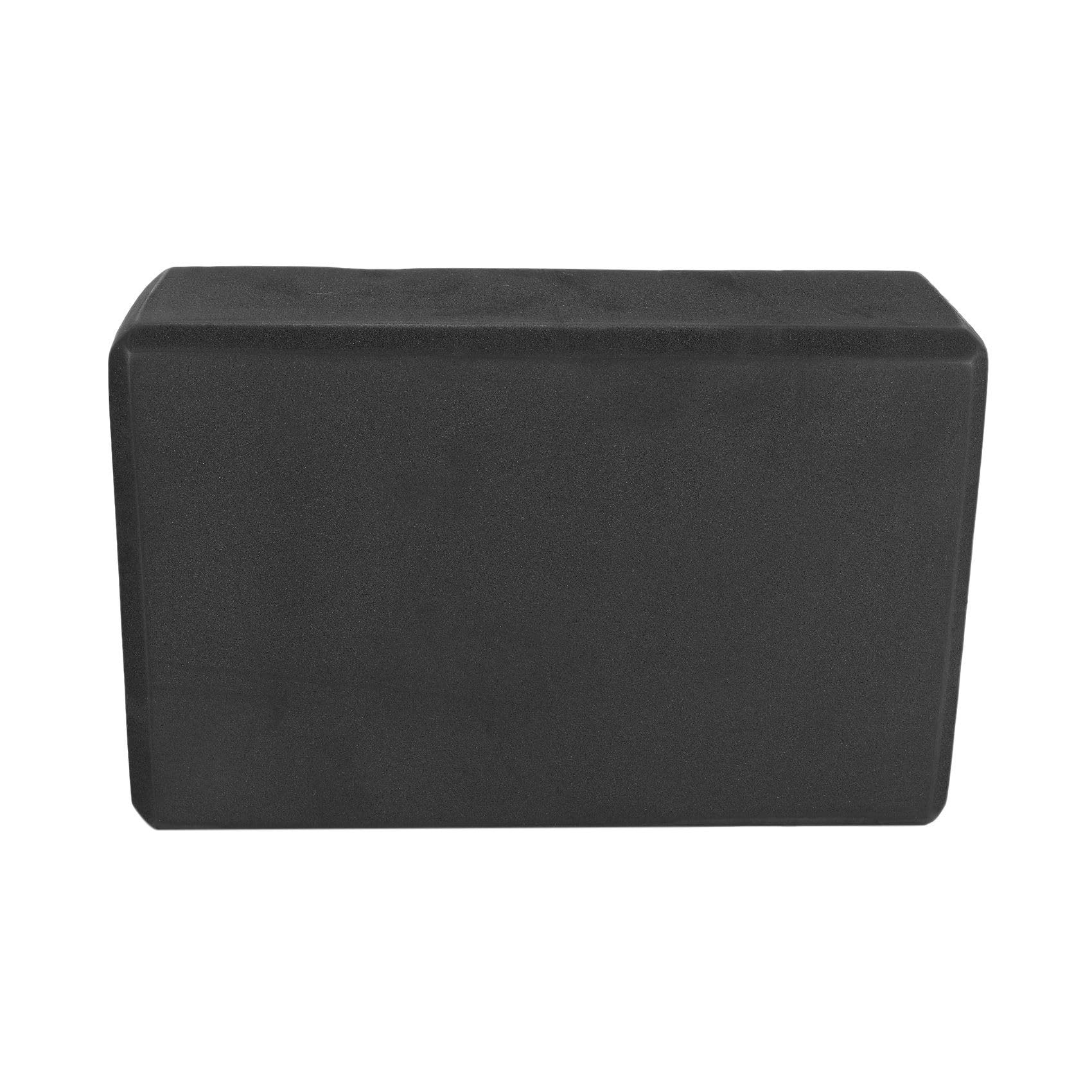 5X Yoga Block und Yoga Gurt Set Eva Schaum Weiche, rutschfeste Yoga Blöcke Universal Pilates Dehnung und Tonisieren Trainings Schwarz