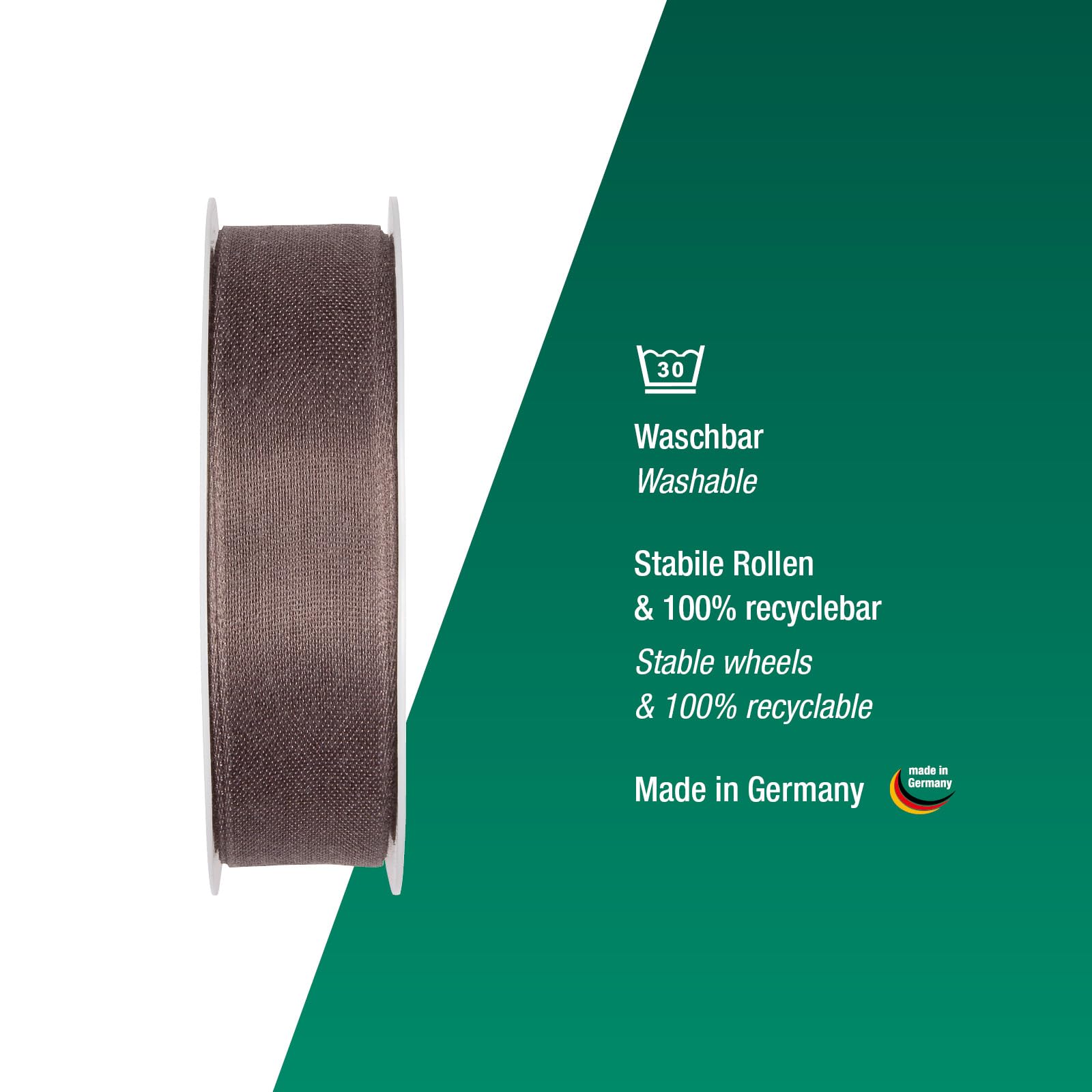 Halbach Seidenbänder Gift Ribbon, Width 25 mm, Length 25 m, Ribbon Made in Germany - Image 3