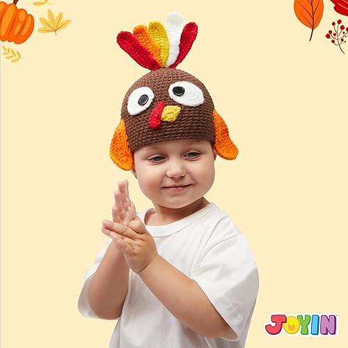 Miniatura 5 de JOYIN Gorro de pavo de Acción de Gracias con orejeras, accesorio para fotografía, carnaval, cosplay para bebé, disfraz de Halloween, suministros de