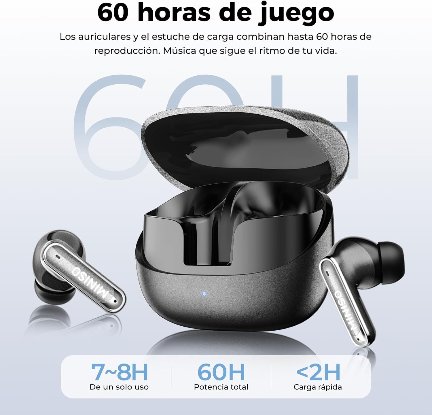 MS106 Auriculares Traductor en Tiempo Real AI Bluetooth 6.0, Auriculares Traductores Simultáneos IA con 150 Idiomas y 9 Modos, 60h de Autonomía, IPX5 Impermeable para Viajes, Negocios y Aprendizaje