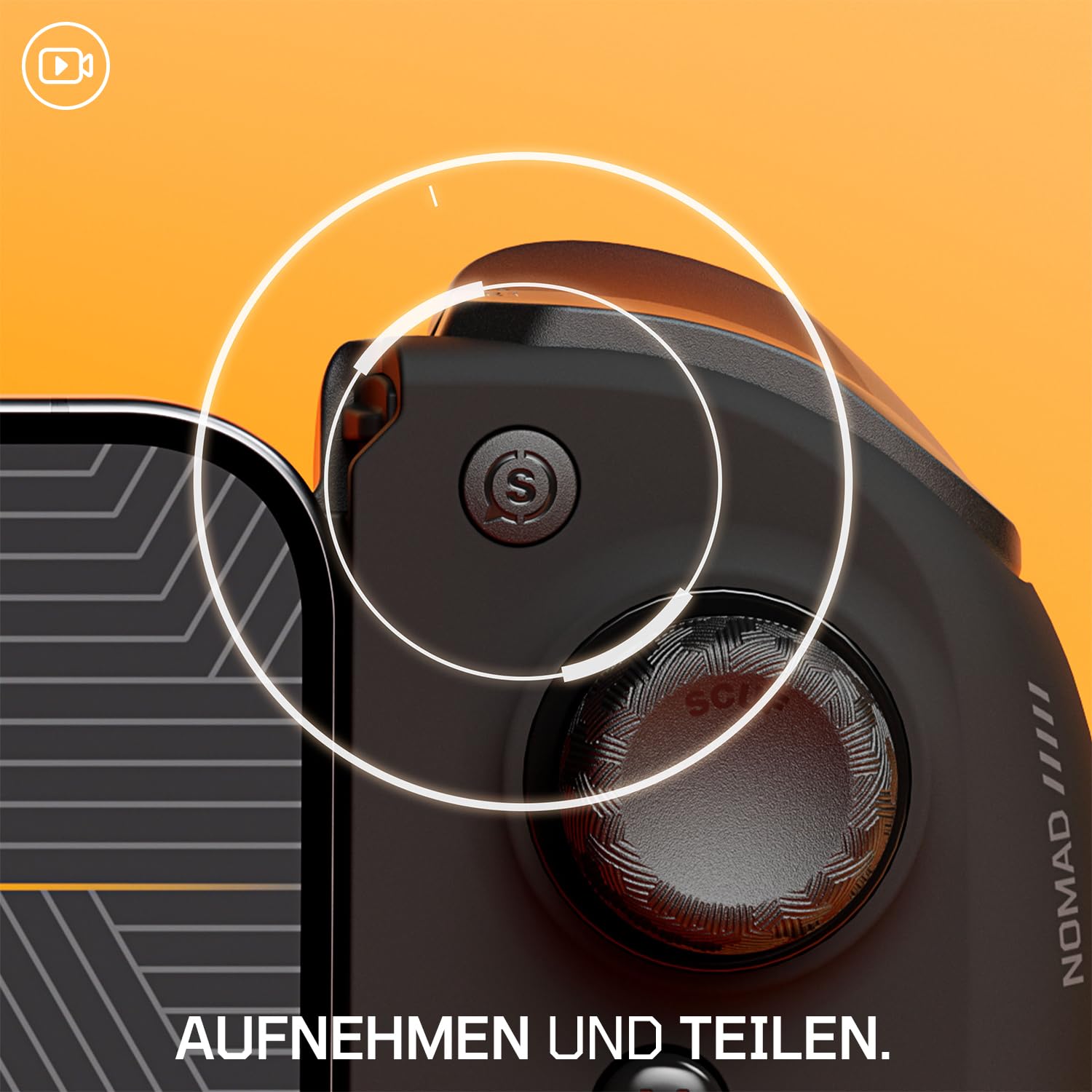 Scuf NOMAD Kabelloser iPhone Controller für Mobiles Gaming – Hintere Paddles – Anti-Drift-Thumbsticks – Bluetooth 5.0 Verbindung – PS Remote, Xbox Game Pass, Apple Arcade, Steam Link – Schwarz