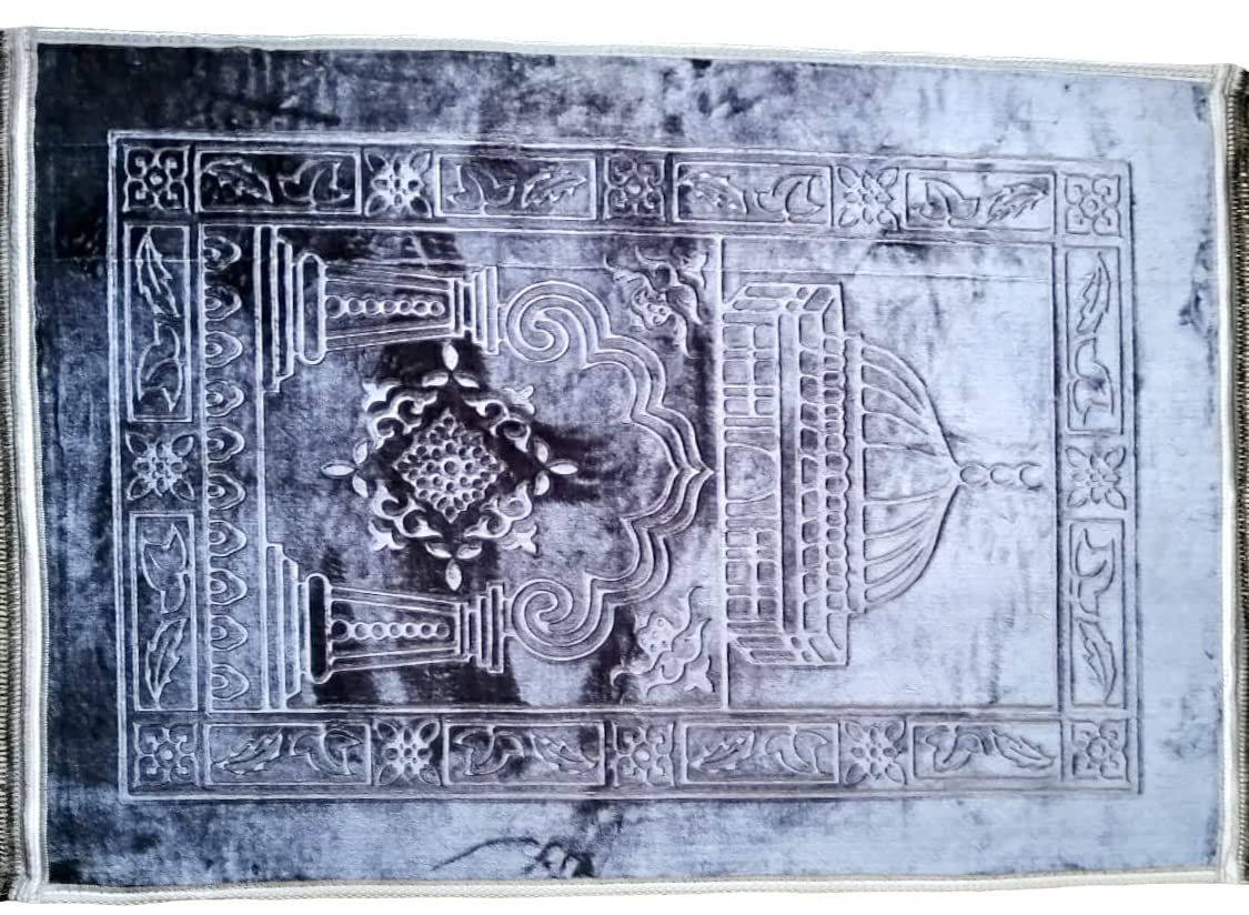 Peach & Trade Muslim Prayer Rug Carpet Mat Islamic - Thick Large Padded Turkish Sajadah Janamaz for Kids Men Women, Soft Luxury Great for Knees and Forehead