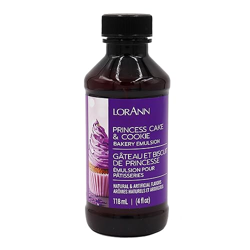 LorAnn. Emulsión Princess para pasteles y galletas, botella de 4 onzas.