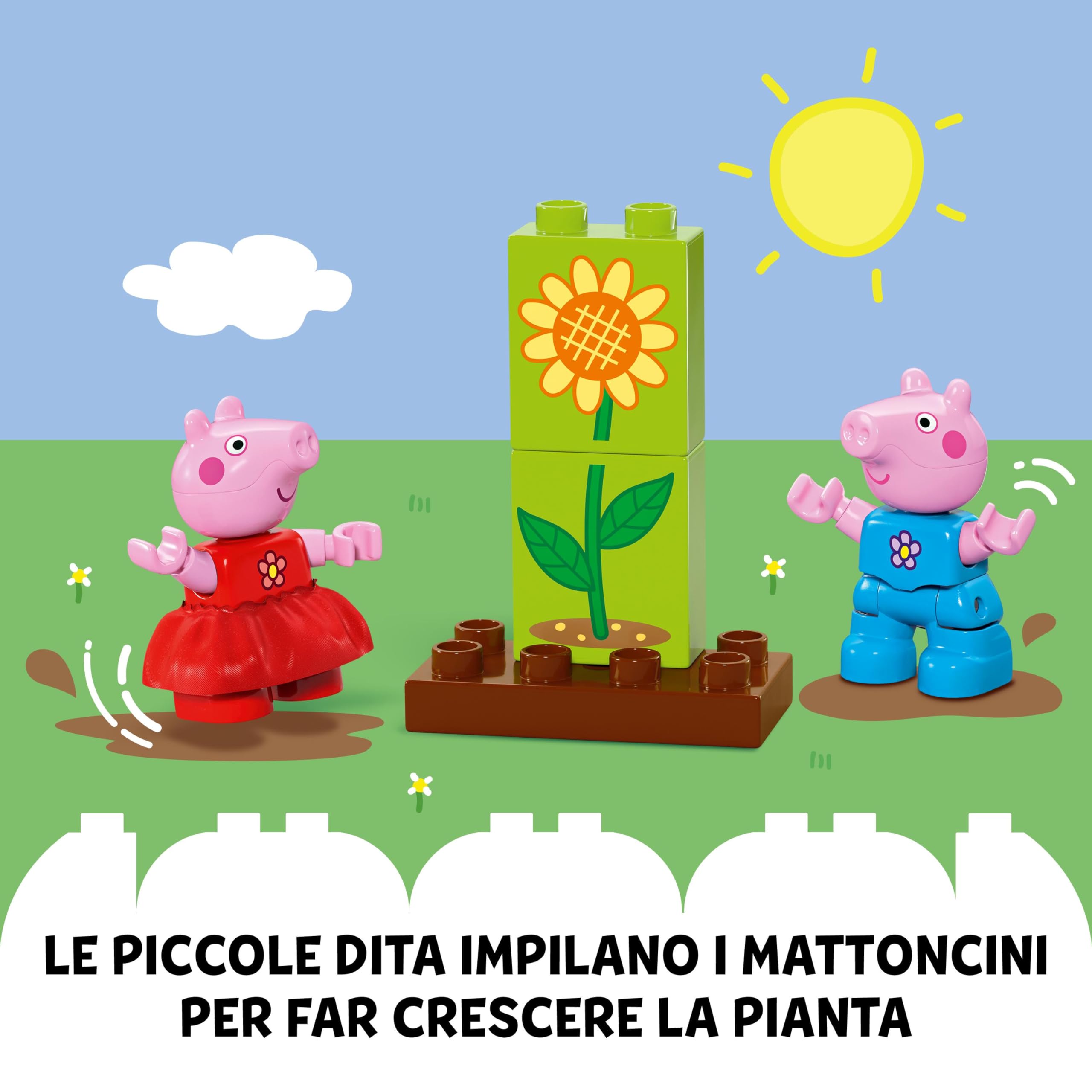 LEGO DUPLO Il Giardino e la Casa sull’Albero di Peppa Pig, Giochi Educativi per Bambine e Bambini da 2 Anni, Playset Creativo con Personaggi e Accessori, Giocattolo Idea Regalo di Compleanno 10431