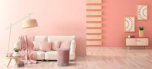 Miniatura 37 de BIRDROCK HOME Taburete otomano redondo – Diseño moderno de taburete acolchado suave – Ideal para sala de estar, dormitorio, reposapiés compacto,