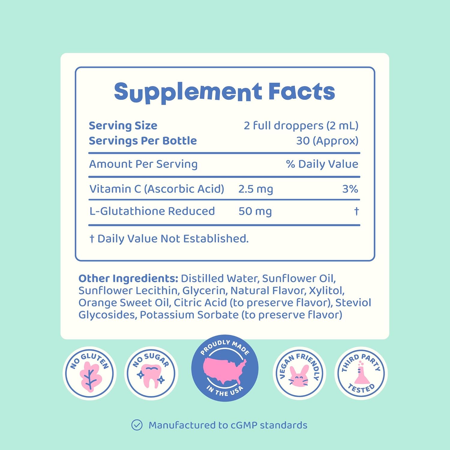 JoySpring Liposomal Glutathione Supplement for Kids | Supports Speech and Eye Contact | 50 MG Antioxidant L-Glutathione Drops | 2 oz Liquid Detox Supplement - Image 7