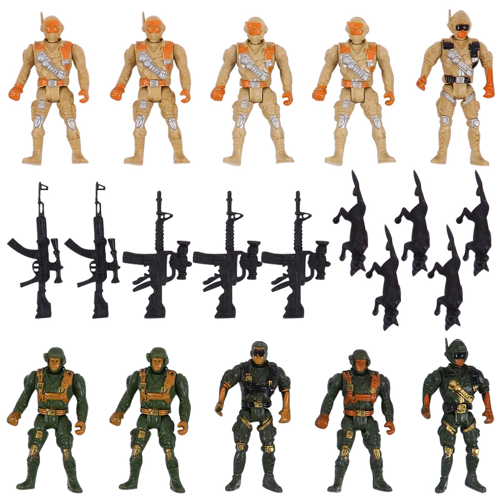 Toyvian 10pcs Articulated Soldiers Boys Kids Toys Boy Playset Action Figure Toys Soldier Figurine Toys Men Action Figures Soldiers Toys Men and Swat Team Toy Soldier Force Playset Plastic