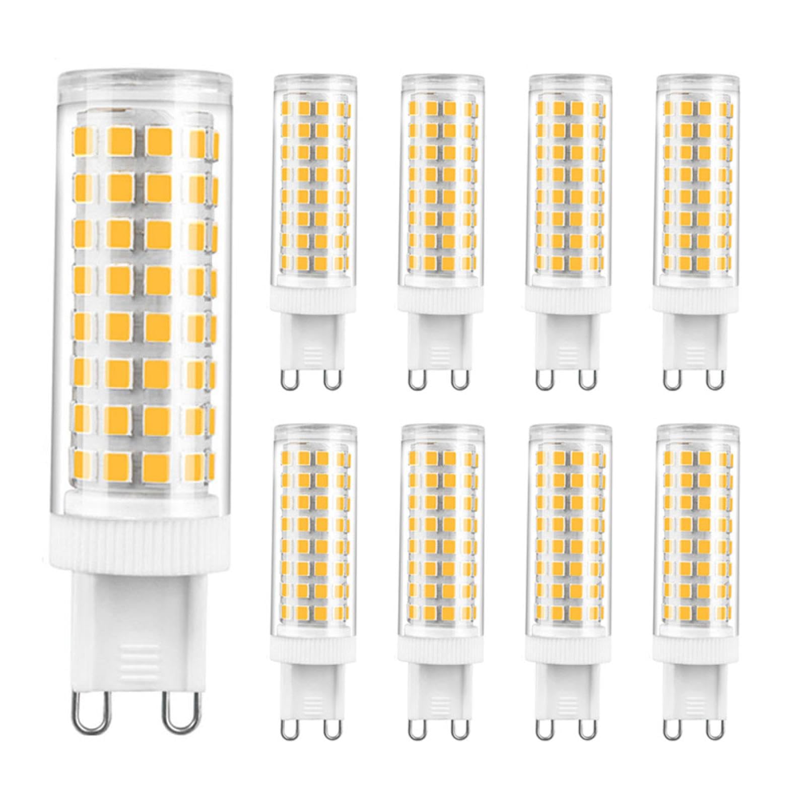 5W G9 Bombillas LED Llight 220V 9W 10W 12W G9 Bombilla LED Bi Pin Base Sin Parpadeo Blanco cálido para iluminación del hogar 10PC 12W blanco