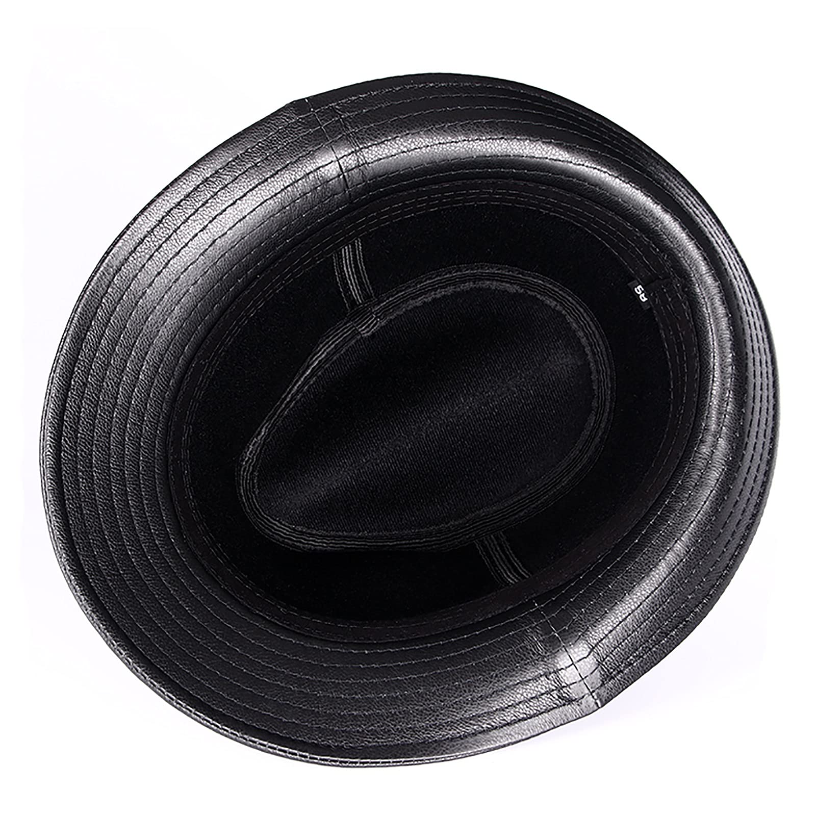 Sombreros de invierno, cuero de jazz cuero fedora sombrero para hombre otoño caballeros sombrero 56-60 cm