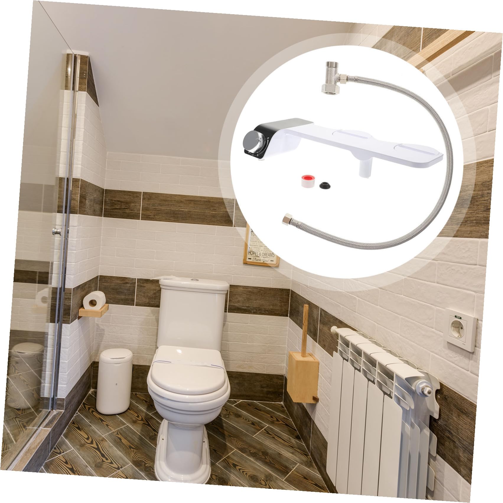 SHINEOFI Accesorio De Boquilla Doble Autolimpiante Para Bidet Accesorio Para Bidet No Eléctrico Para Uso Baño y Higiene Personal