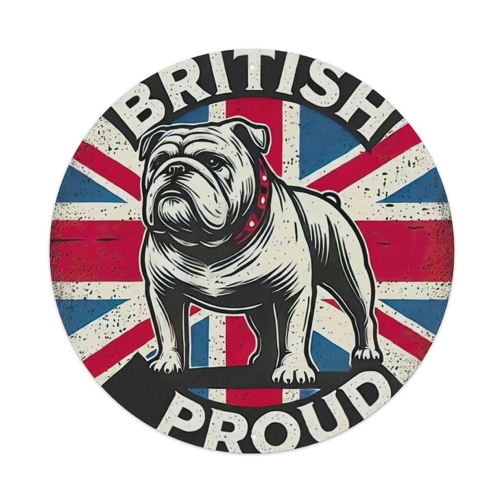 British Proud English Bulldog Pet Breed Heritage Emblem Metal Tin Sign