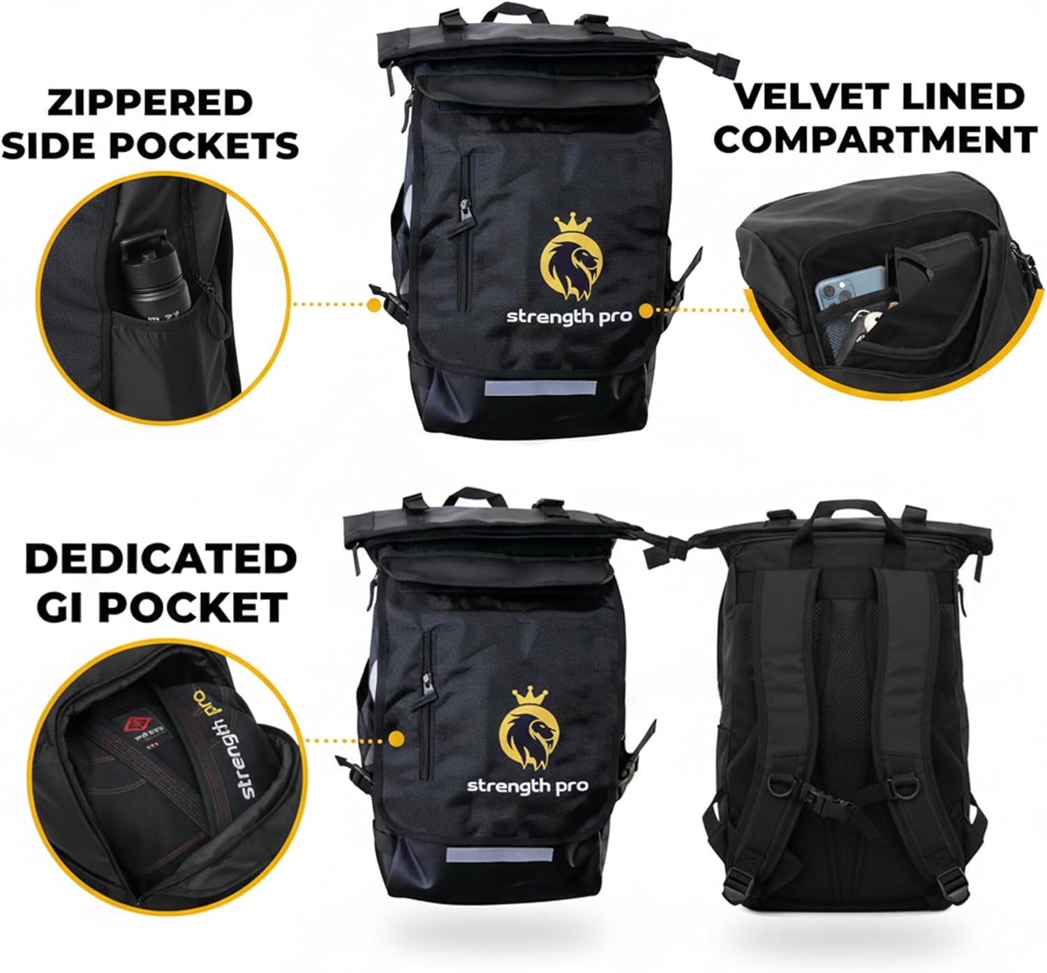 Gym Backpack for Men – BJJ Jiu Jitsu MMA Training Bag, Large Sports Gear Backpack, Durable Martial Arts & Workout Bag for Travel