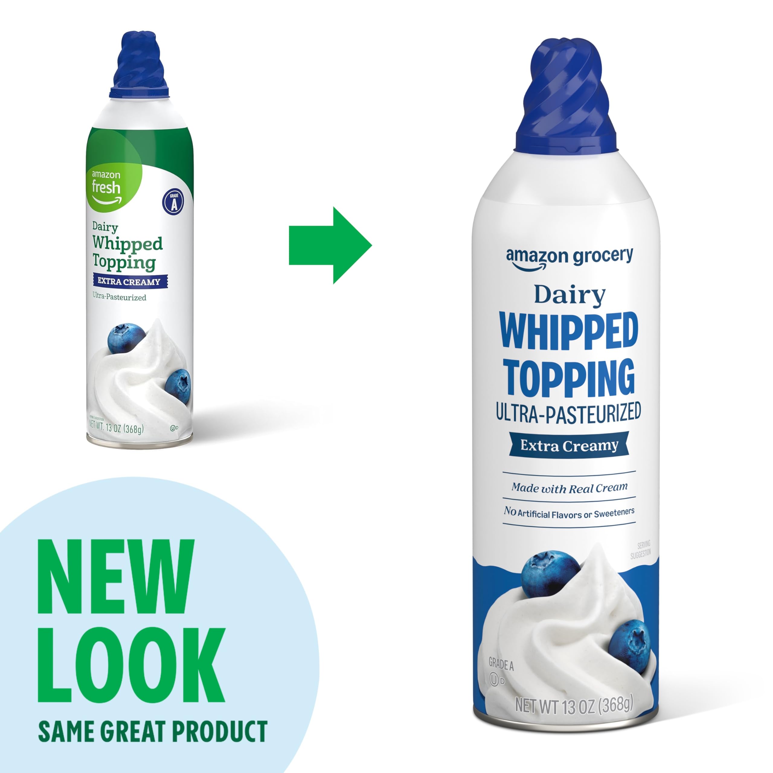 Amazon Grocery Extra Creamy Ultra Pasteurized Dairy Whipped Topping 13 Oz Previously Amazon Fresh Brand Packaging May Vary — view 2