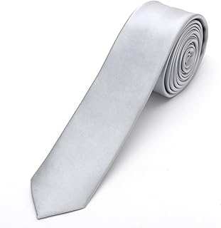 Landisun Black Tie Men Women Solid Skinny Ties Slim Ties Satin Tie