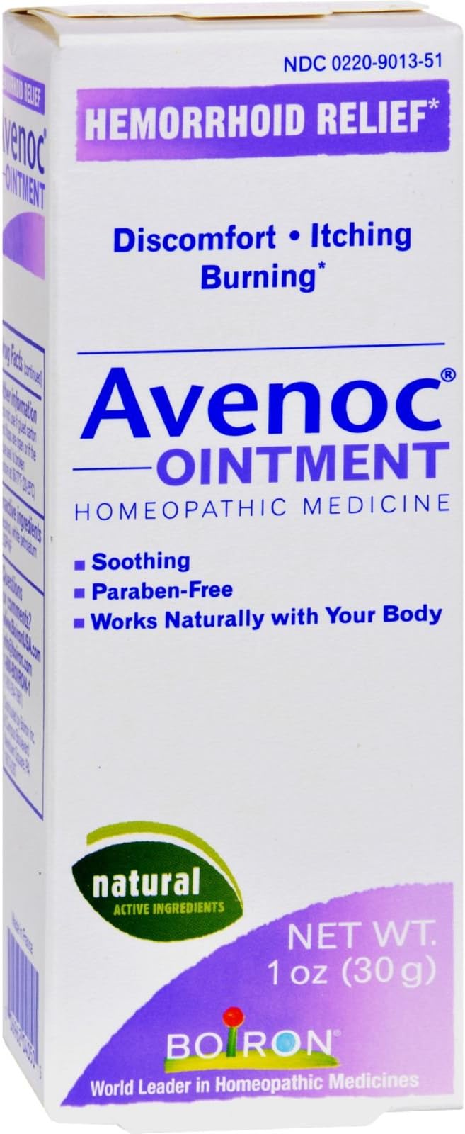 Boiron Avenoc Ointment - Hemorrhoid Relief - Homeopathic - 1 oz (Pack of 2)