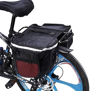 HUNTVP Borsa Da Bicicletta 27L Per Sedile Posteriore – Impermeabile, Multifunzionale Con Tracolla – Verde Militare - 3