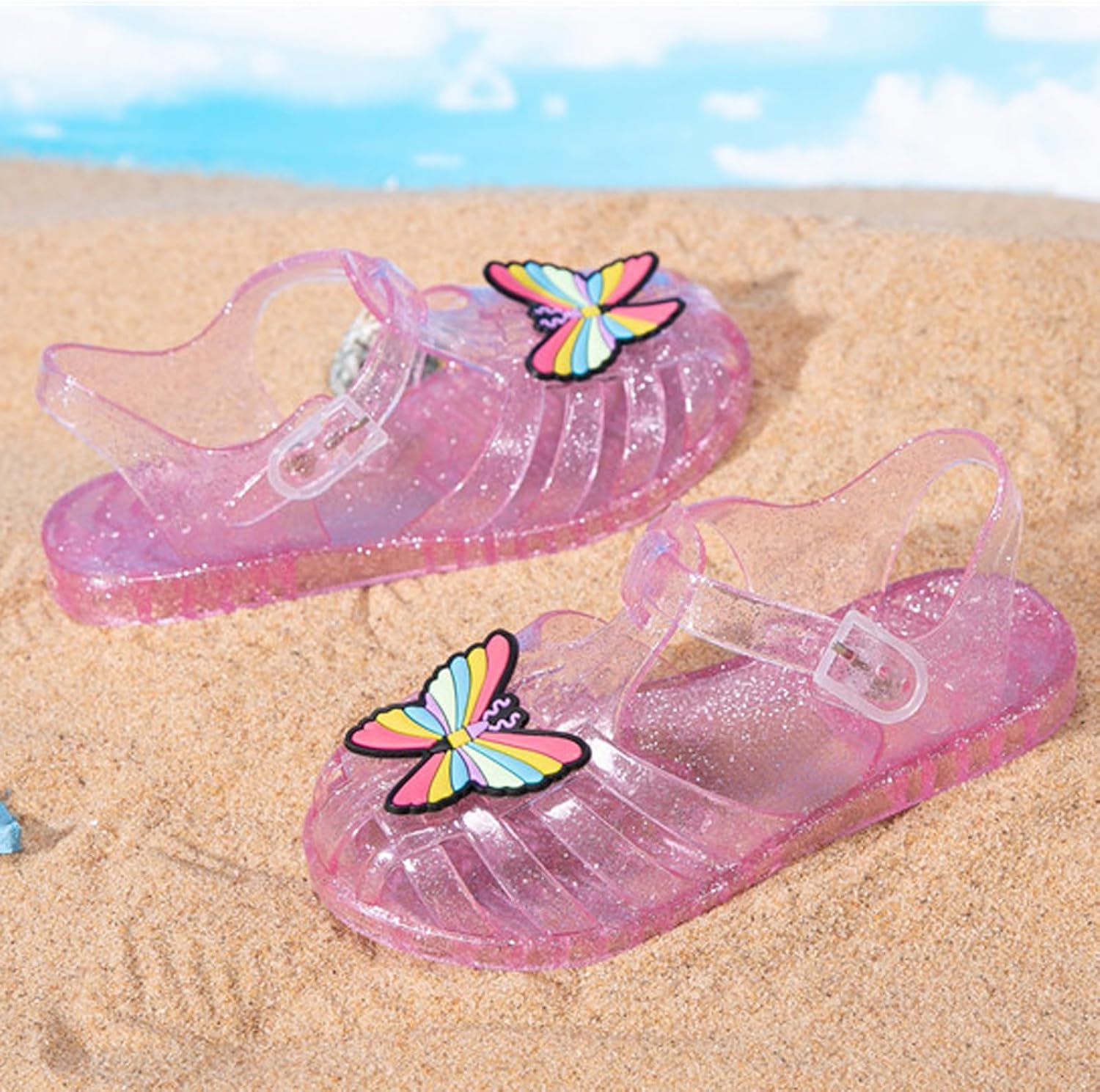Cute Jelly Shoes for Girls, Kid Fishermen Sandals, Princess Birthday Toddler Glitter Sandal Summer Beach Shoe Footwear - Image 7