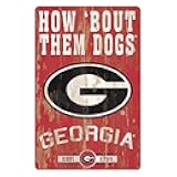 Wincraft NCAA Georgia Bulldogs 11x17 Wood Sign, Team Color, One Size