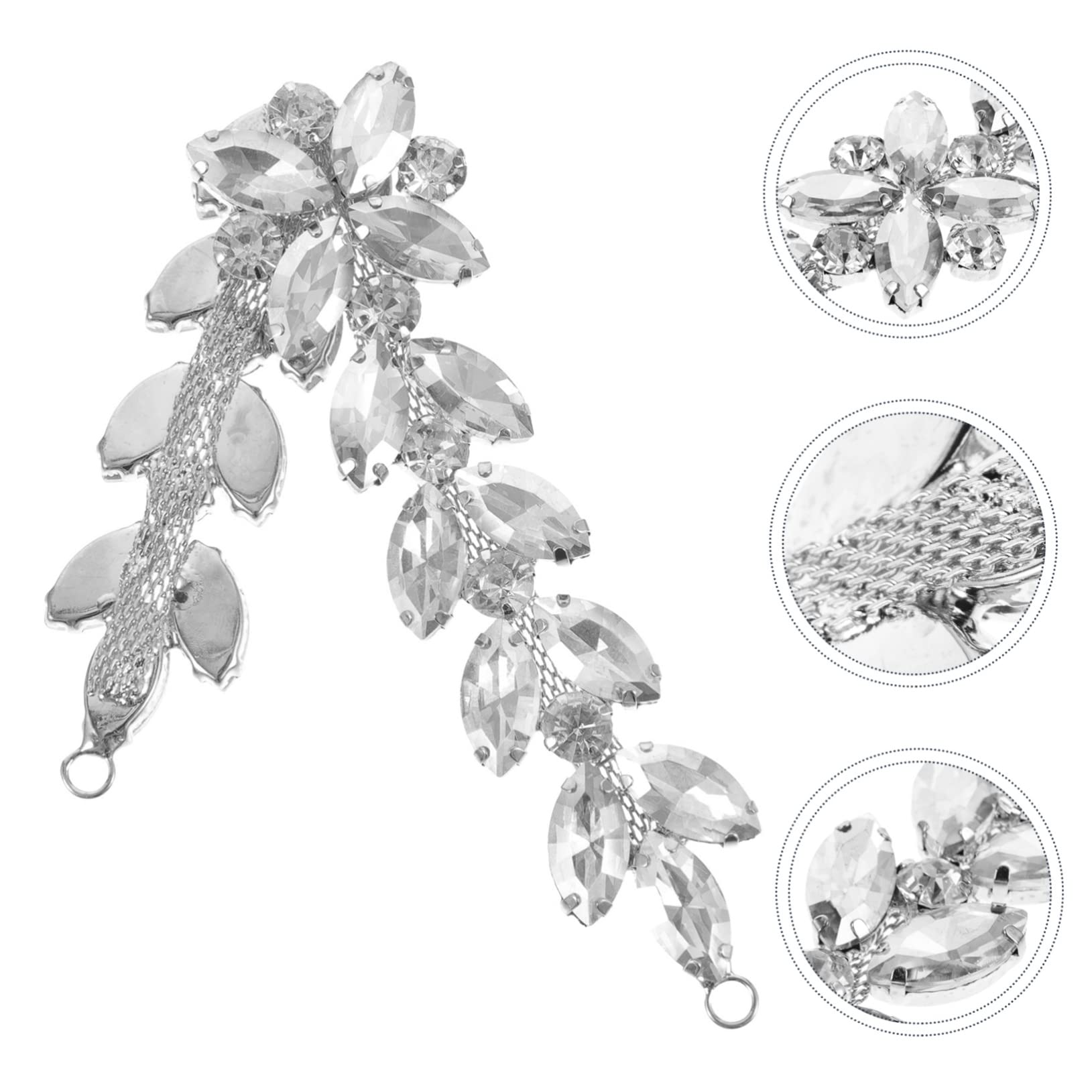 4 Pz catena di fiori di strass ciondolo con strass per scarpe decorazioni con toppe di fai da te scrunchies vestiti da sposa accessorio per scarpe applicazioni di vestiti
