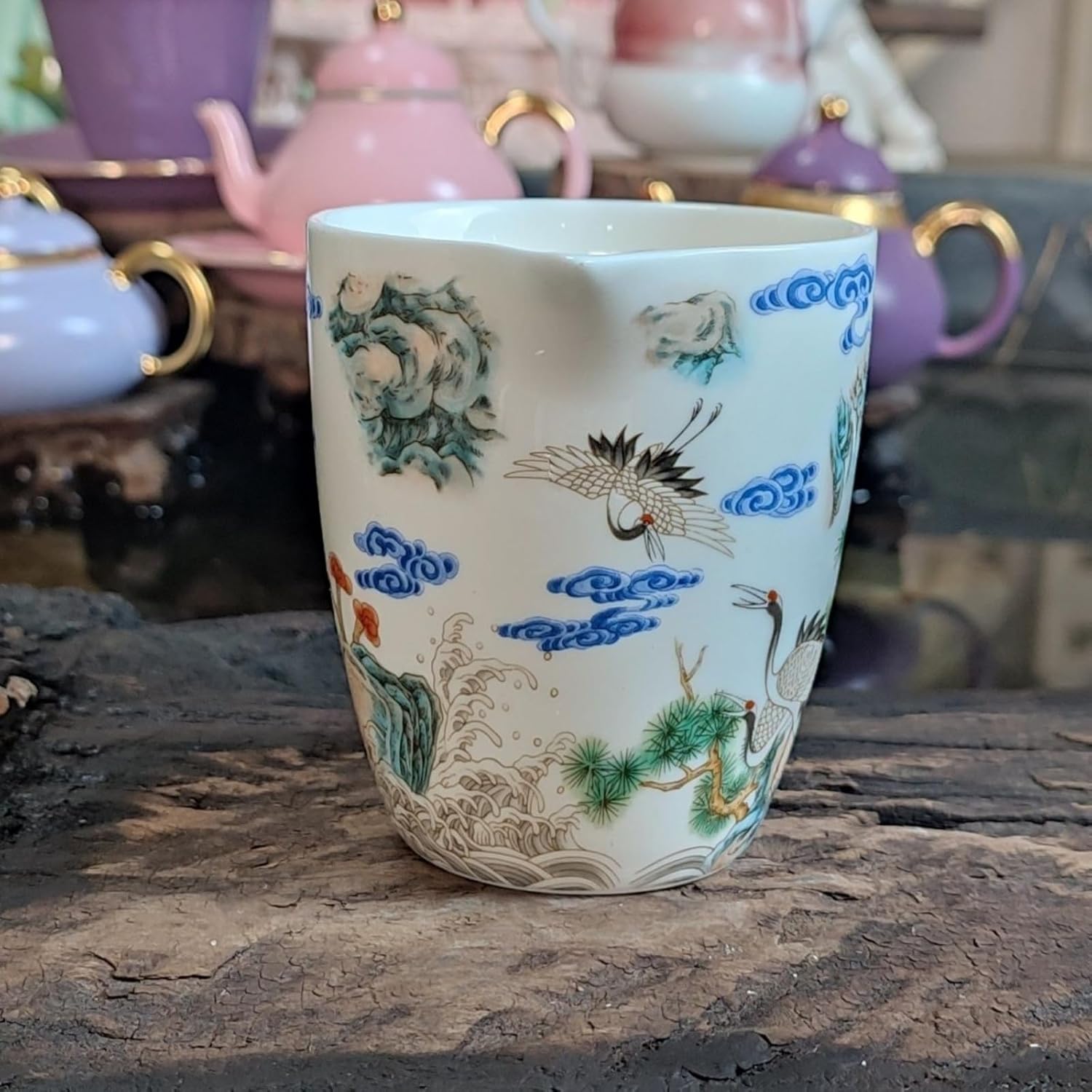 Enamel Colors Ceramics Fairness Cup, 200ml 6.8oz, Tea Dispenser Chinese Kung Fu Tea Set