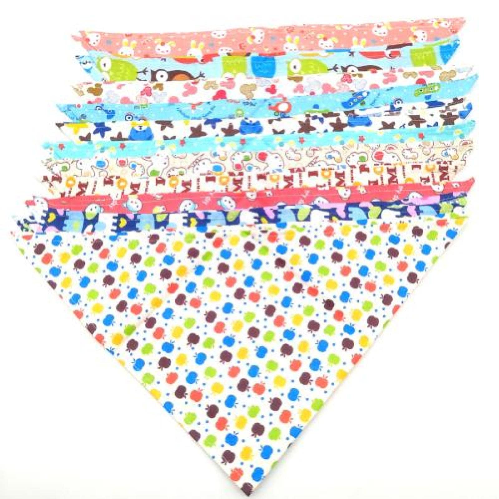Bandanas pour chiens - Bandana en coton pour animaux domestiques - 50 pièces - 40 x 28 x 28 cm