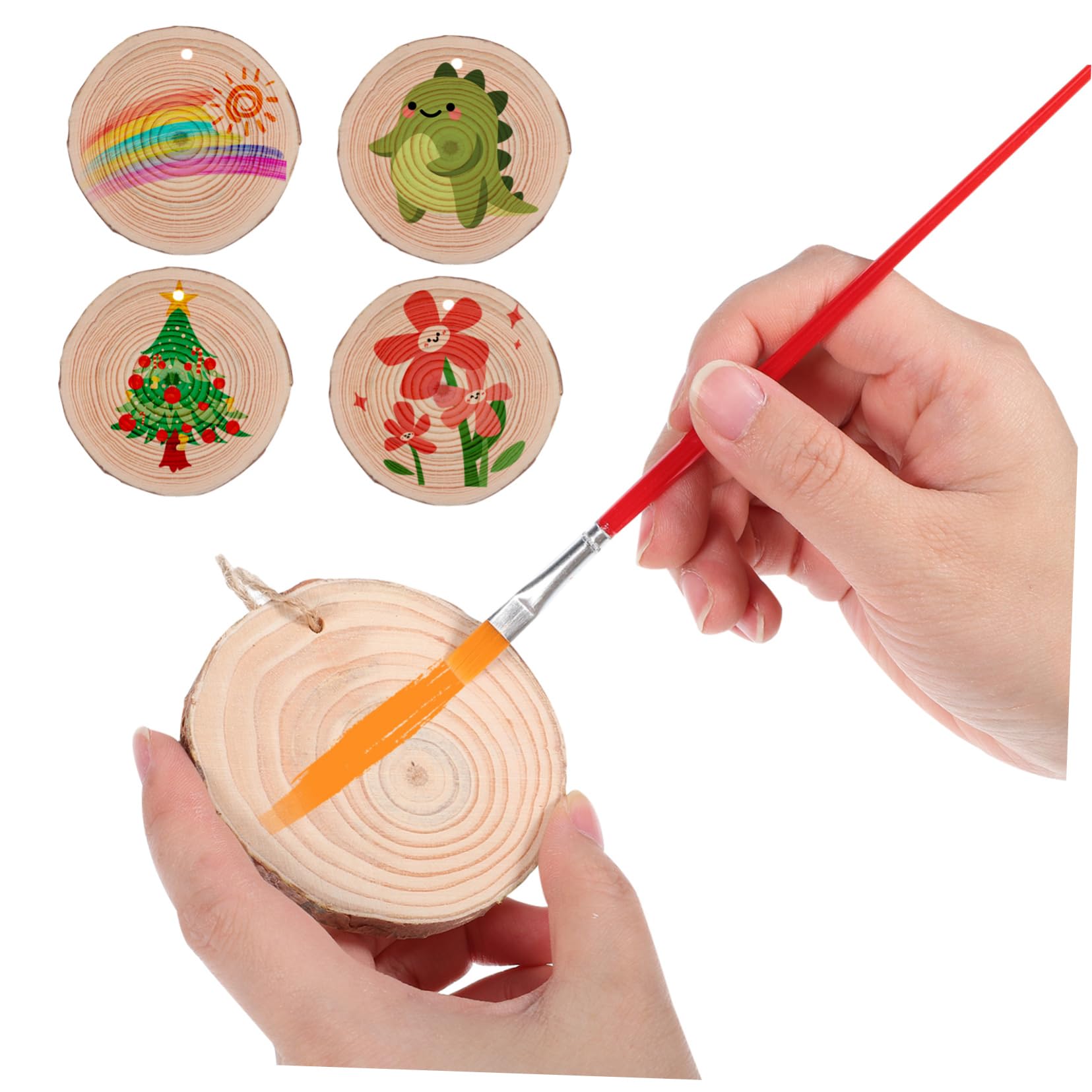 SEWACC 50stücke Naturholzscheiben Zum Basteln Runde Holzausschnitte Unbehandelte Holzscheiben Für Diy-projekte Holzornamente Zum Basteln Für Weihnachten Hochzeiten Und Hausdekoration