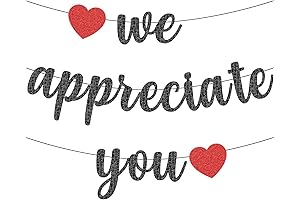 We Appreciate You Banner Black Glitter Thank You Banner Employee Teacher Doctor...