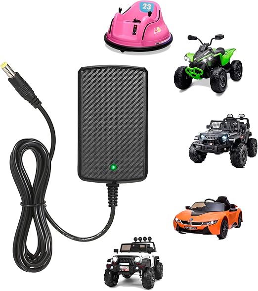 12v Charger for Kids Ride On Toys Car 12 Volt Battery Charger for Best Choice Products SUV Kid Trax Dynacraft Kidzone Bumper Car Jeep Electric Mercedes Lamborghini Powered Wheel Charger