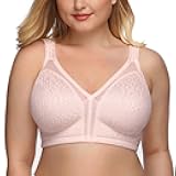 Women's Full Figure Minimizer Bras Comfort Large Busts Wirefree Non Padded Plus Size Bra