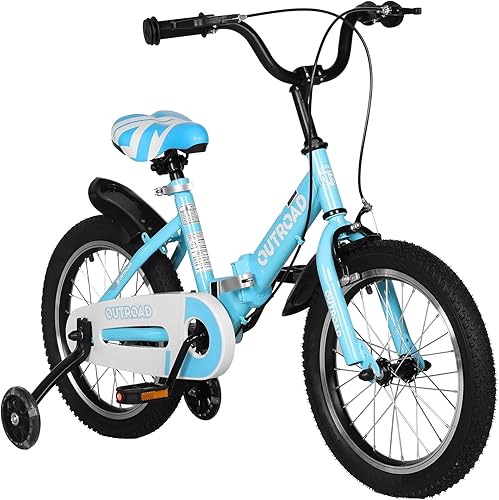 Miniatura 14 de Bicicleta plegable para niños y niñas de 3 a 9 años de edad de 14/16/18 pulgadas, bicicletas plegables para niños pequeños con ruedas de Plegable