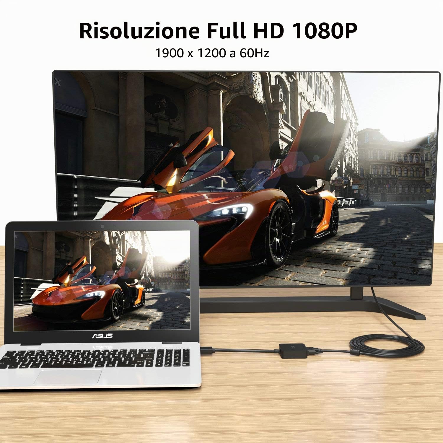 ICZI Adattatore HDMI a VGA, 1080p 60hz Full HD Convertitore HDMI Maschio to VGA Femmina per Computer Portatili, Chromebook, Raspberry Pi, Xbox, Proiettore, Monitor
